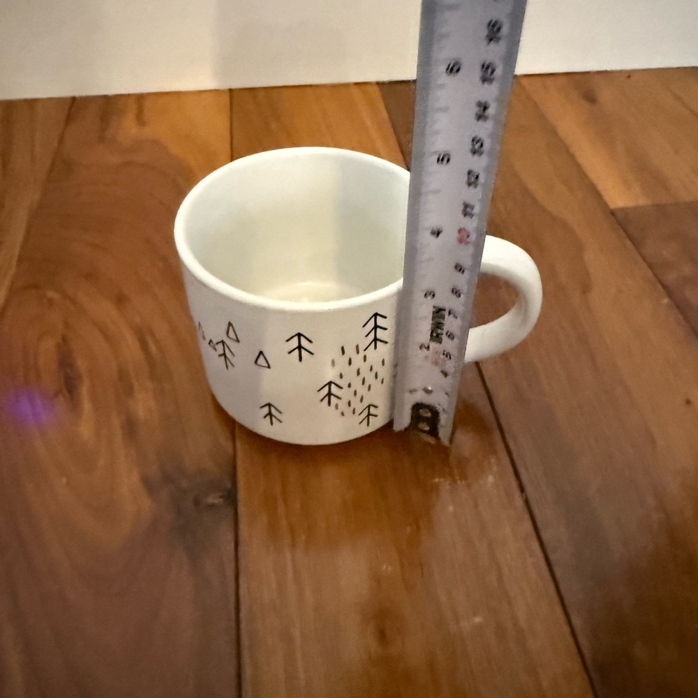 White Ceramic Mug with Black Tree Design - Picture 2 of 4